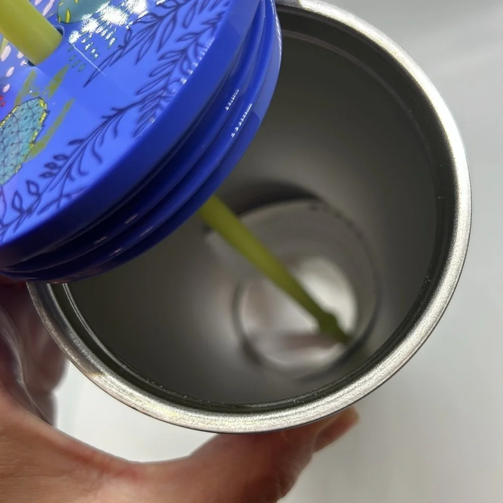 Starbucks Hawaii Collection 24oz Stainless Steel Blue Ombre Tropical Cold Cup.